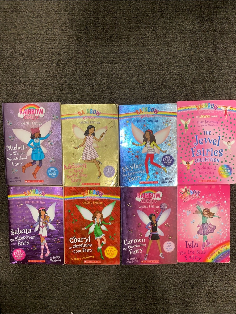 8 Rainbow Jewel Fairies Books Special Edition Used